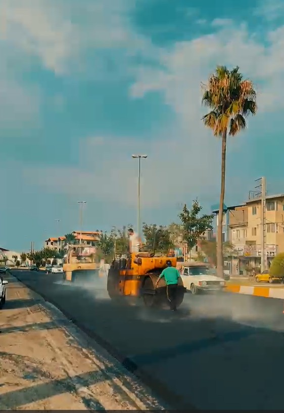 ادامه روند عملیات اسفالت بلوار شهید عباسمفرد